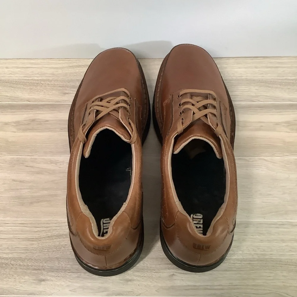 DREW Men NEW Leather Comfort Shoe 13M Toledo Orthopedic Lace Up Brown NO INSOLES